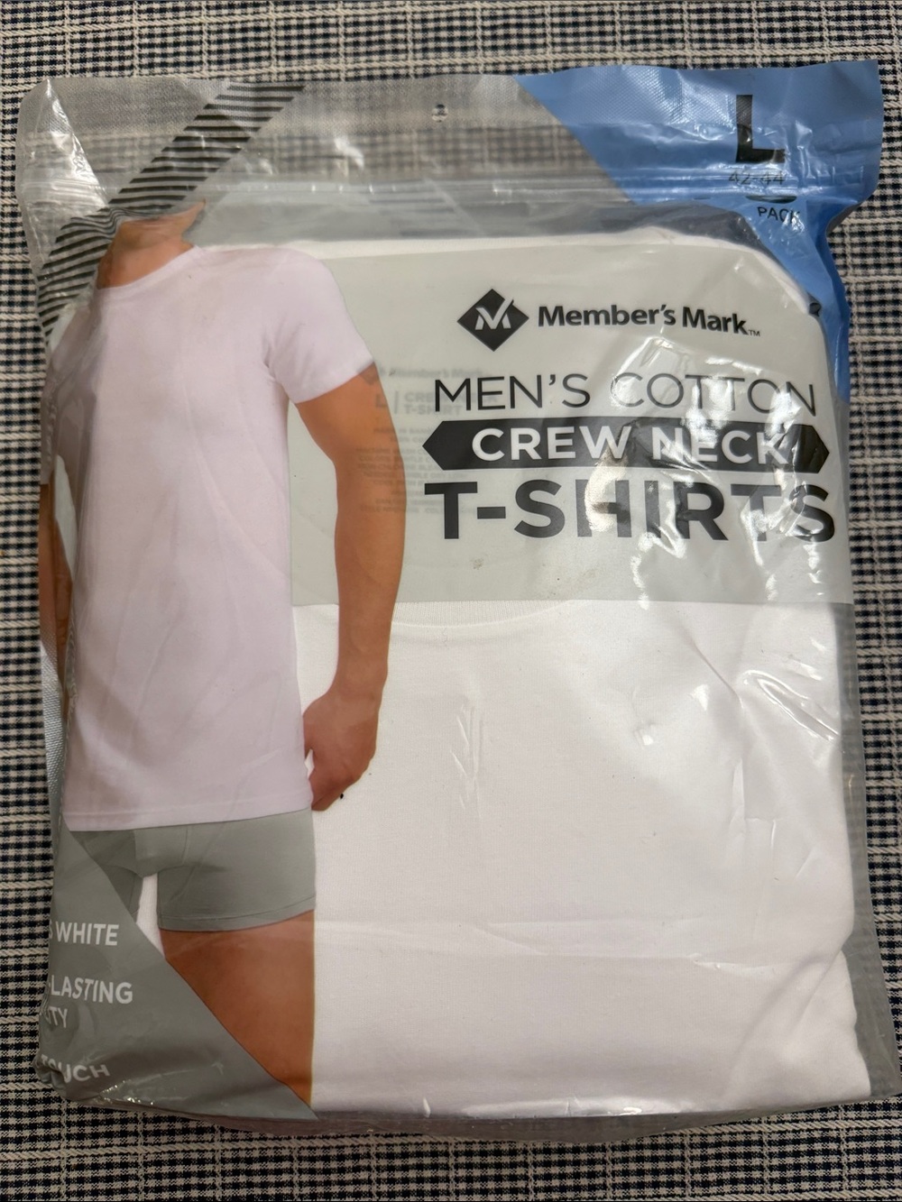 Member’s Mark Men’s White Cotton Crew Neck T-Shirt